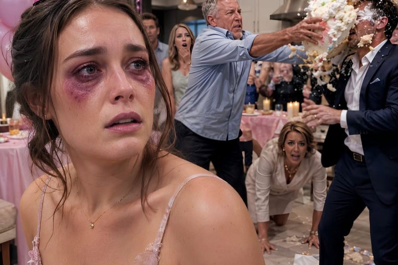 “Minha menina… por que o teu rosto está cheio de hematomas?”, perguntou o meu pai assim que entrou na minha festa de aniversário. Antes que eu pudesse responder, o meu marido sorriu com arrogância e disse: “Sim, fui eu. Em vez de a felicitar, dei-lhe um estalo.” O meu pai tirou lentamente o relógio e ordenou-me: “Sai para o quintal. Agora.” Pela janela da cozinha, vi a minha sogra a arrastar-se pelo chão em direção à porta… e então tudo mudou.
