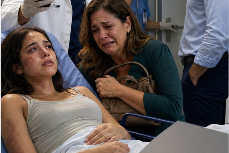 🚨 MEU PADRASTO ME BATIA TODOS OS DIAS, NÃO POR RAIVA, MAS POR DIVERSÃO. NA NOITE EM QUE ME DEIXOU DESACORDADA, ELE ME LEVOU AO HOSPITAL E MINHA MÃE DISSE QUE EU TINHA ESCORREGADO NO BANHEIRO. O MÉDICO OLHOU AS MARCAS NO MEU CORPO, TRANCOU A PORTA DA SALA E PEGOU O TELEFONE. “ISSO NÃO FOI ACIDENTE.” 🚨