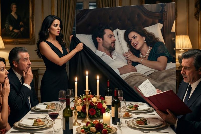 💣 A MINHA MADRASTA-SOGRA MANDOU-ME UMA FOTO DELA NA MINHA CAMA COM O MEU MARIDO. ELE DORMIA AGARRADO A ELA COMO SE EU FOSSE A INTRUSA. TRÊS DIAS DEPOIS, IMPRIMI A FOTO COM QUASE DOIS METROS E PUS NO MEIO DA SALA. QUANDO A FAMÍLIA INTEIRA CHEGOU PARA JANTAR, EU SORRI E DISSE: “BEM-VINDOS AO VERDADEIRO ÁLBUM DOS FONTANA.” 💣