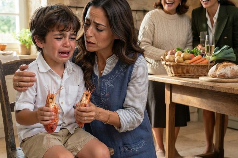 Meu marido e eu deixamos oito lagostas prontas e saímos por uma emergência da empresa. Quando voltamos, a família dele tinha comido tudo, e meu filho chorava diante de duas cabeças frias. Minha sogra disse: “Vocês podem comer isso.” Mas meu marido pegou o celular e revelou uma gravação que mudou a noite.