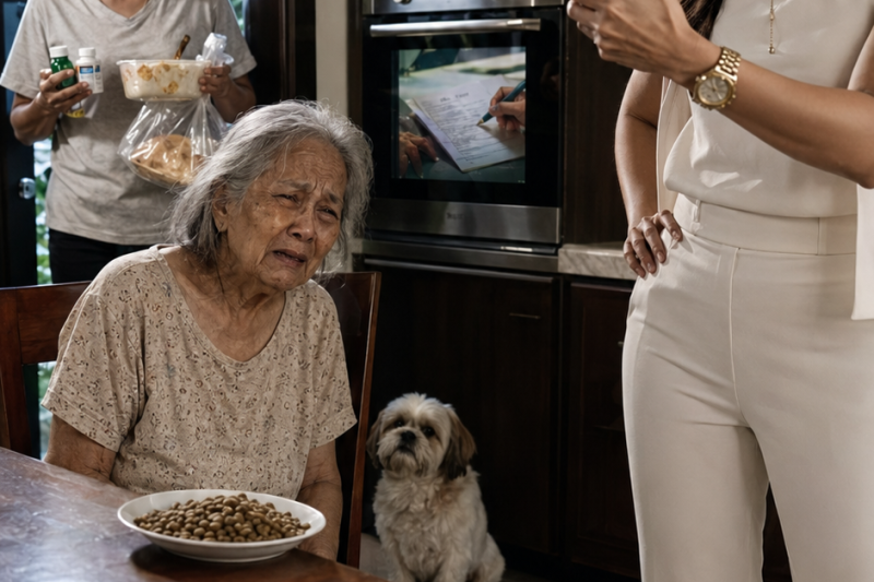 🐕 “KUNG GUTOM KA, KAININ MO ANG PAGKAIN NG ASO.” YAN ANG SINABI NI VERONIKA HABANG TINUTULAK ANG PLATO SA HARAP NG BIYENAN NIYA. PITUMPUNG-APAT NA TAONG GULANG SI NANAY TERESITA, NANGINGINIG SA GUTOM, HABANG ITINATAAS NG MANUGANG ANG CELLPHONE PARA KUHANAN SIYA NG LARAWAN. HINDI ALAM NI VERONIKA NA ANG LARAWANG IYON ANG MAGBUBUKAS NG SIKRETONG MAS MABAHO PA SA GINAWA NIYA. 🐕