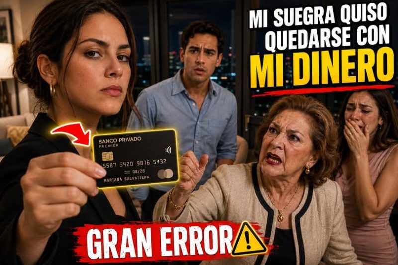 Mi suegra encontró una tarjeta bancaria escondida en mi clóset el único día que yo no estaba en casa.