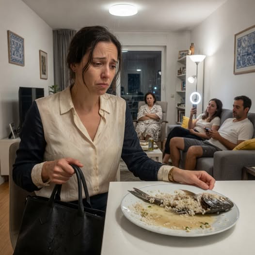 A esposa chegou em casa encharcada depois de 15 horas de trabalho e encontrou apenas restos para o jantar; quando pediu respeito, a sogra disparou: “Aqui, a família come primeiro.