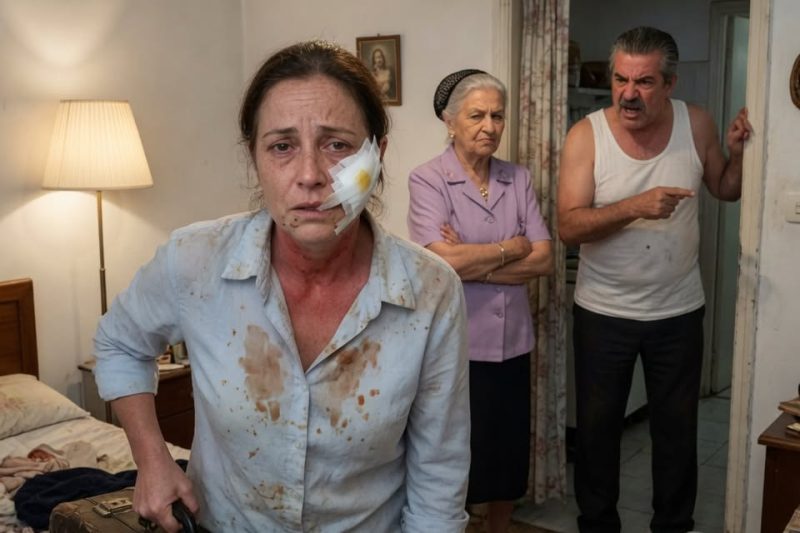 Uma esposa se recusou a entregar seu cartão bancário, e o marido jogou caldo fervente nela na frente da sogra. Quando voltou para buscar seus documentos, encontrou algo que a deixou tremendo.