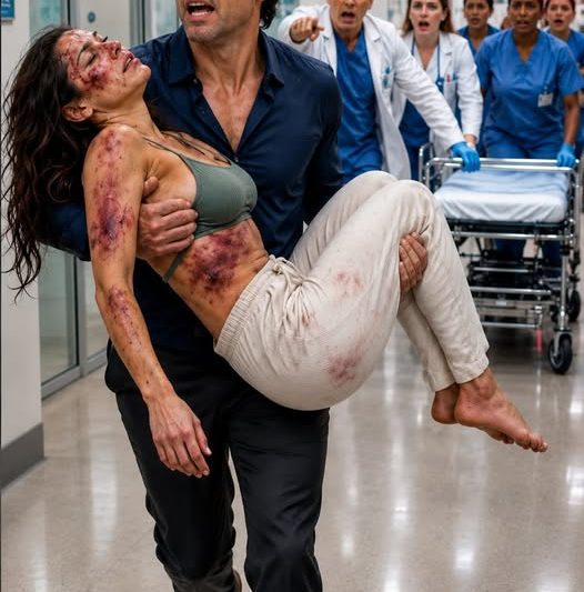 Ela a levou ao hospital dizendo que tinha caído, mas a médica viu o seu pescoço e descobriu o inferno por trás do “marido perfeito”.