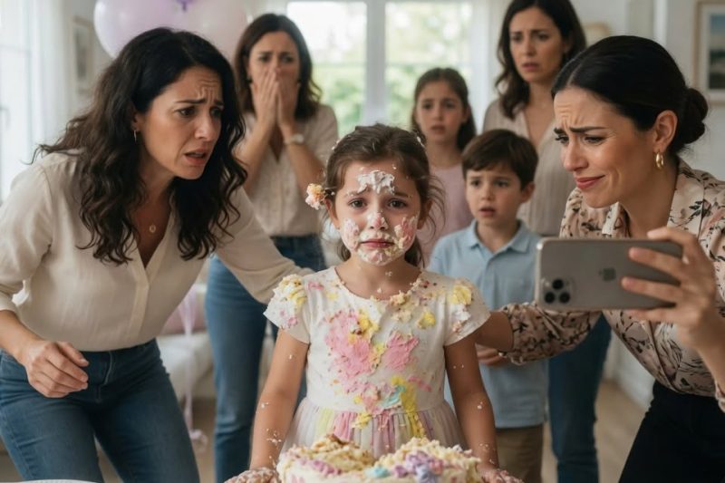 « Maman, est-ce que je suis ridicule ? » m’a demandé ma petite fille en tremblant après avoir été humiliée à sa propre fête par une invitée q.ui avait détruit son gâteau. Ce qui a brisé mon âme, c’est de découvrir qui se moquait de la vidéo sur les réseaux : son propre père absent