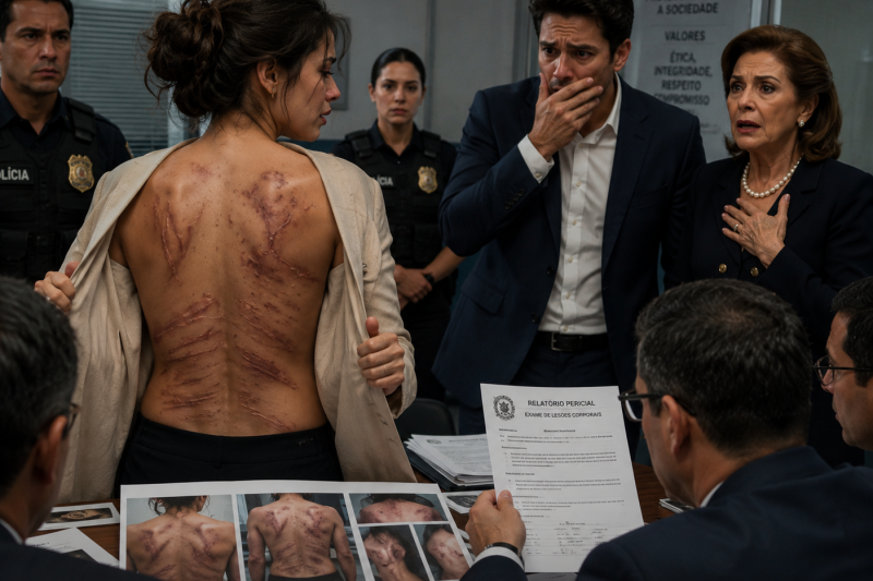 Ela Sorriu e Disse Que Eu Estava Me Mutilando… Mas Bastou Eu Tirar o Casaco na Frente da Polícia Para Sua Mentira Desmoronar