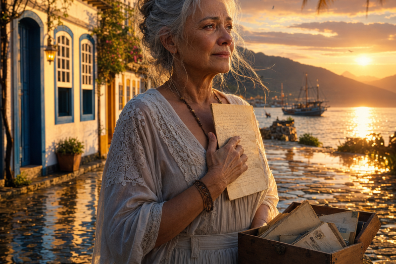 PARTE FINAL: Quando Clara Oliveira fez 68 anos, abriu uma caixa esquecida no sótão da antiga pousada da família, em Paraty. Dentro havia dezenas de cartas escritas por ela mesma ao longo da juventude. Nenhuma falava sobre dinheiro. Nenhuma falava sobre sucesso. Todas perguntavam a mesma coisa: ‘Quando será que vou começar a viver a minha própria vida?