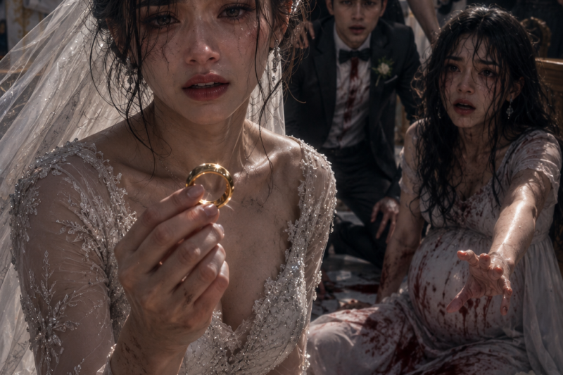🔥 Sa araw ng kasal ko, isang buntis na babae ang sumugod sa altar at sinabing asawa niya ang lalaking pakakasalan ko. Bago ako makapagsalita, inilabas niya ang litrato nilang magkayakap sa kama—kuhang gabi bago ang kasal. Pinunit ng biyenan ko ang belo ko at tinawag akong bayarang impostora sa harap ng limandaang bisita. Pero nang alisin ng pari ang singsing sa daliri ng nobyo ko, isang pangalan ang nakaukit sa loob—pangalan ng kapatid kong labingwalong taon nang patay… 🔥