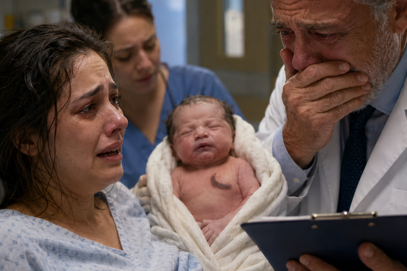 “Ela entrou sozinha para dar à luz… sem saber que o médico era avô do seu filho.”