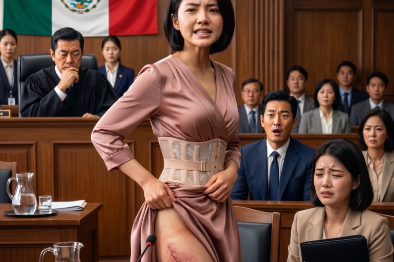 En plena audiencia de divorcio, mi esposo se burló de mis 20 años trabajando en su restaurante y dijo: “Solo eras una burra de carga” Yo no grité, solo me levanté, abrí mi saco y mostré las cicatrices que él creyó enterradas para siempre