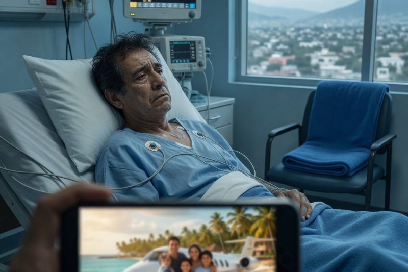 Mientras yo peleaba por seguir respirando en una clínica de Monterrey, mi esposa brindaba frente al mar en Los Cabos; cinco días después volvió sonriendo, abrió el sobre sobre la mesa y entendió que el hombre al que dejó solo ya no existía para salvarla nunca más