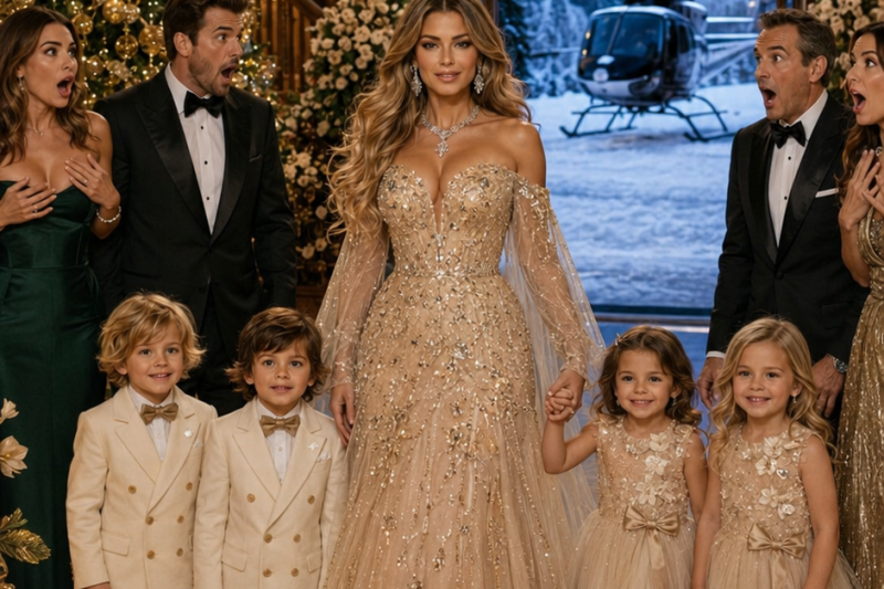 Convidou sua ex “estéril” para humilhá-la no Natal… mas ela chegou de helicóptero com os 4 filhos que ele abandonou