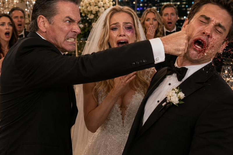 NO DIA DO MEU CASAMENTO, MEU PAI VIU OS HEMATOMAS NO MEU ROSTO… E ACABOU COM A CERIMÔNIA ANTES QUE ELES TOMASSEM TUDO