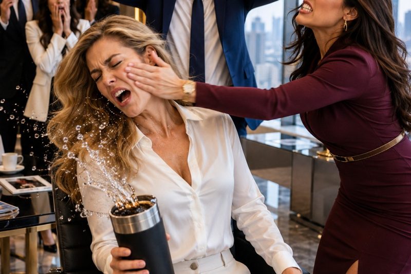 Ela se infiltrou na empresa do marido, e a amante dele a agrediu diante de 300 funcionários… sem saber que acabara de esbofetear a verdadeira dona
