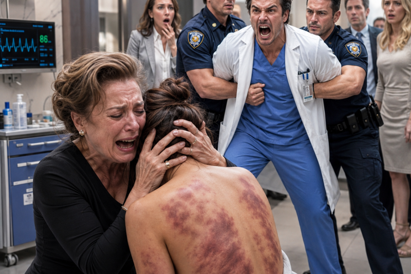 “Se eu tentar deixá-lo, mamãe, ele vai fazer com que eu não acorde da cesárea.” Minha filha Valeria sussurrou isso para mim no vestiário de uma clínica VIP, com nove meses de gravidez e as costas cobertas de hematomas em forma de sola de bota. Naquele instante, entendi que eu não tinha vindo acompanhá-la a um ultrassom. Eu tinha vindo salvar sua vida.